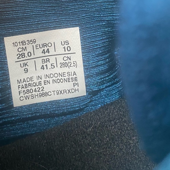 Asics | Men’s Size US 10 Sneakers | Gel-Nimbus 24 Blue Yellow Running Shoes - Picture 8 of 10